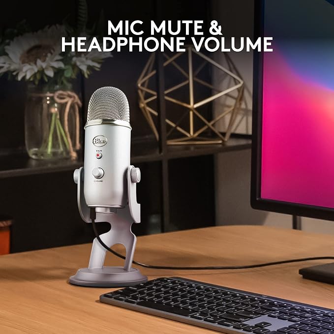 Blue Microphones Yeti Silver USB Mic - Image 10