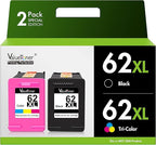 Valuetoner 62XL Ink Cartridges Black and Color Remanufactured by Valuetoner