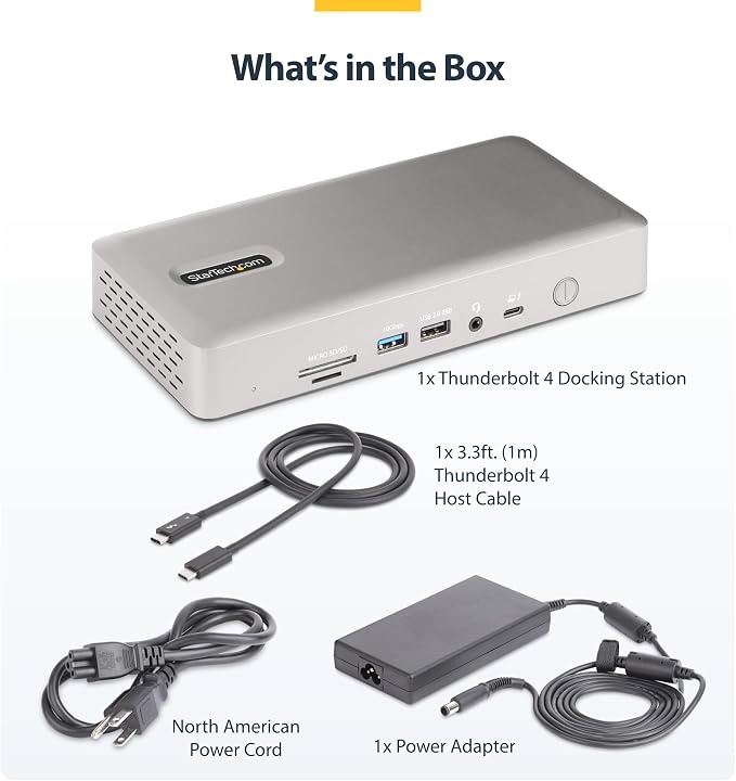 StarTech.com Universal USB4 & Thunderbolt 4 Docking Station, Quad Display on - Image 7