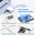 SD Card Reader for iPhone iPad Mac, USB-C & Lightning & USB-A 3-in-1 MicroSD/SD - Image 6