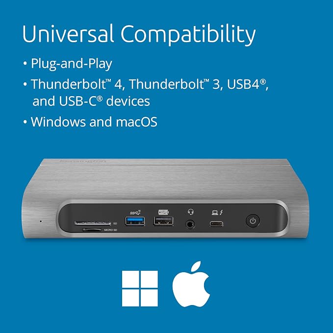 Kensington SD5800T Thunderbolt 4 and USB4 Quad 4K Display Docking Station - Image 4