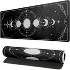 Sun Moon Gaming Mouse Pad Black Large Mouse Pad by Siski
