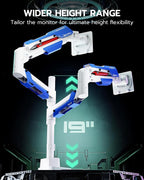 ARES WING Dual Monitor Mount, Adjustable Stacked Monitor Stand - Image 4