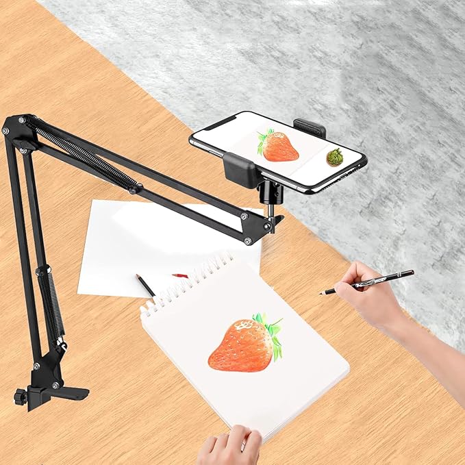 Overhead Tripod Mount for Camera Webcam Ring Light, Over Head Articulating Arm - Image 7