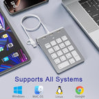 USB C Wired Number Pad, USB Numeric Keypad - Image 5