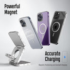 Fast Wireless Charger, Magnetic Foldable 3 in 1 Charging Station - Image 3