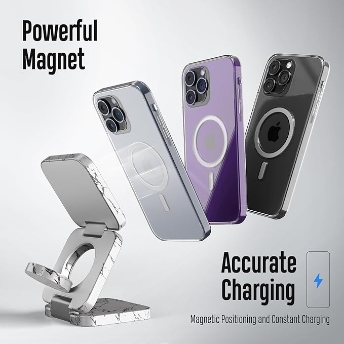 Fast Wireless Charger, Magnetic Foldable 3 in 1 Charging Station - Image 3