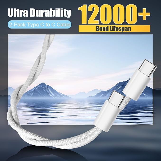 iPhone 16 15 Charger Fast Charging, 6FT Woven USB C Charger Fast Charging Cord - Image 6