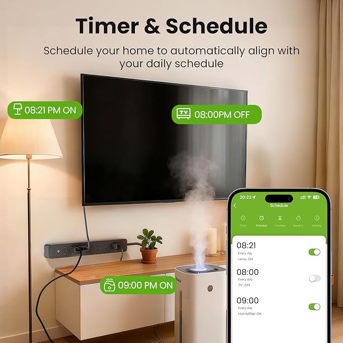 GHome Smart Power Strip 15A, 2.4G WiFi Smart plugs that work - Image 5