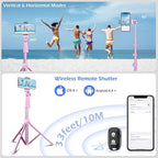 Sensyne 62" Phone Tripod & Selfie Stick, Extendable Cell Phone Tripod Stand - Image 6
