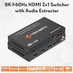 8K HDMI Switch 2 in 1 Out, 8K@60Hz 4K@120Hz 1080P@240Hz - Image 2