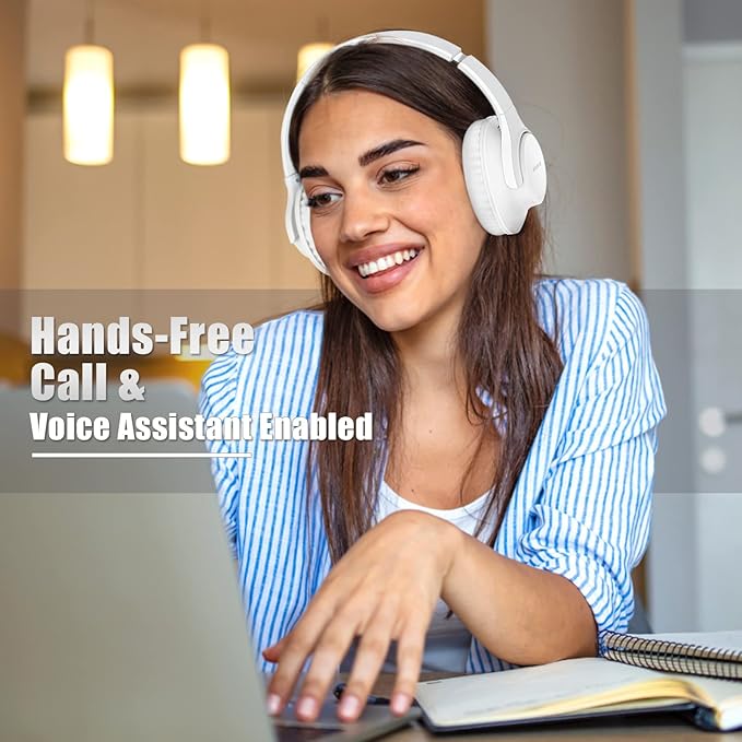 KVIDIO Bluetooth Headphones Over Ear, 65 Hours Playtime Wireless Headphones - Image 6