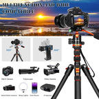 68" Tripod for Camera & Shooting Tripods, 2 in1 Camera Tripods & Monopods - Image 5