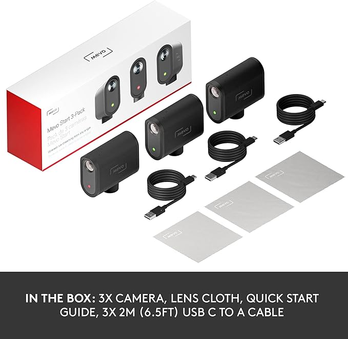 Logitech for Creators Mevo Start 3-Pack Wireless Live Streaming Cameras - Image 11