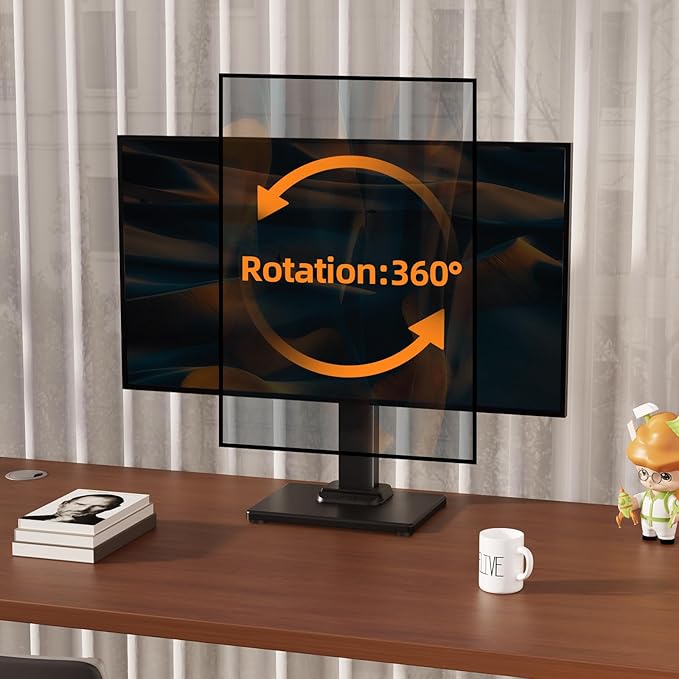 Suptek Single LCD Computer Monitor Free-Standing Desk Stand Mount Riser - Image 6