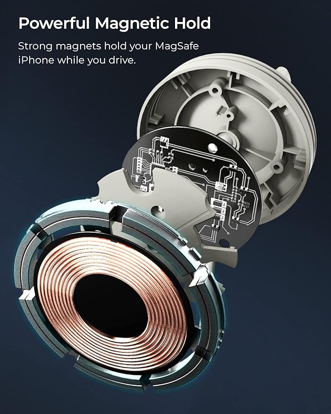 iOttie Velox Mini MagSafe Compatible Air Vent Car Mount in Astral Gray - Image 3