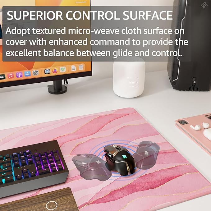 KTRIO Large Gaming Mouse Pad Desk Mat, Superior Micro-Weave Cloth, Non-Slip - Image 2