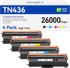 TN436 Toner Cartridge 4-Pack Replacement Compatible by KingKJInkToner