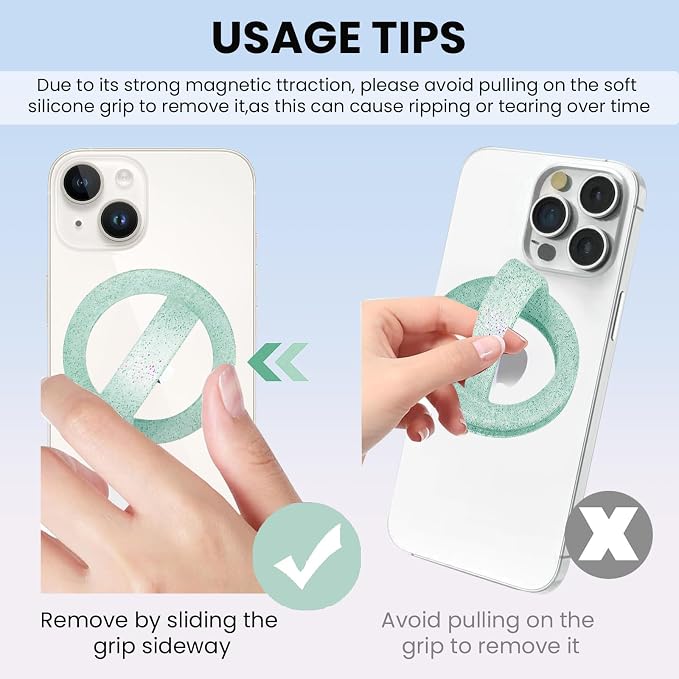 Magnetic Silicone Ring Grip Phone Holder, Loop Grip Phone Holder, Magnetic - Image 6