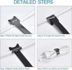60PCS Fastening Cable Ties Reusable, Premium 6-Inch Adjustable Cord Ties - Image 4