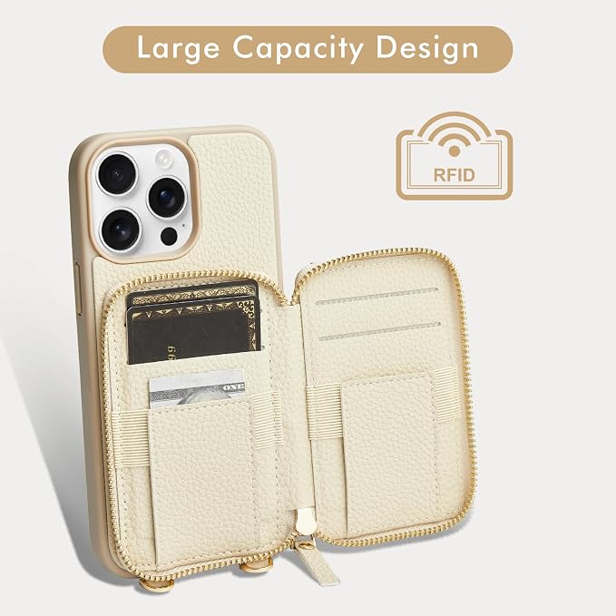LAMEEKU for iPhone 15 Pro Max Wallet Case - Image 2