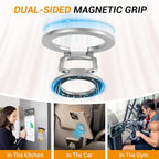Magnetic Ring Holder Grip, Adjustable Magnet Phone Ring Stand, Strong Double - Image 4