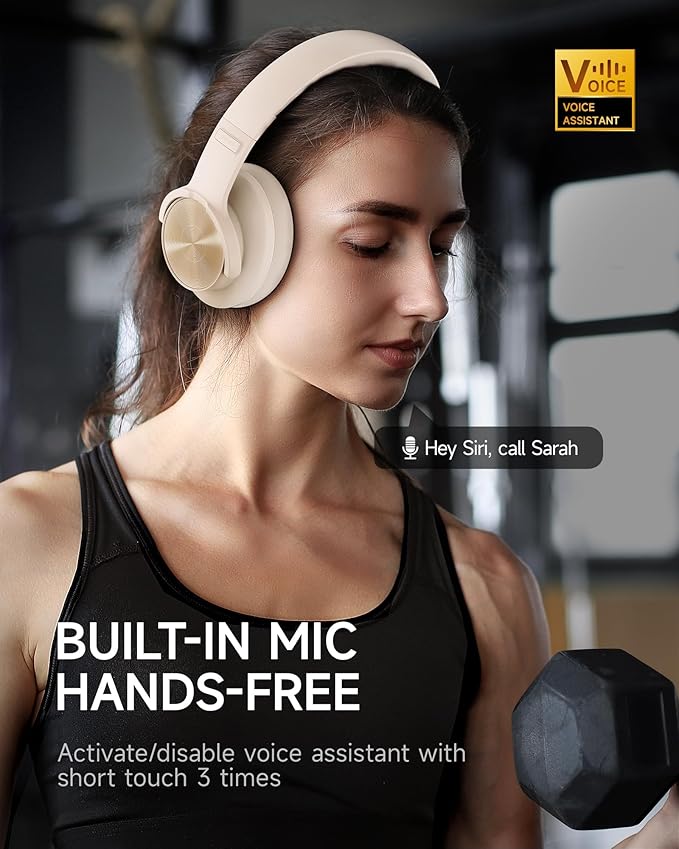 Picun B8 Bluetooth Headphones, 120H Playtime Headphone Wireless Bluetooth - Image 4