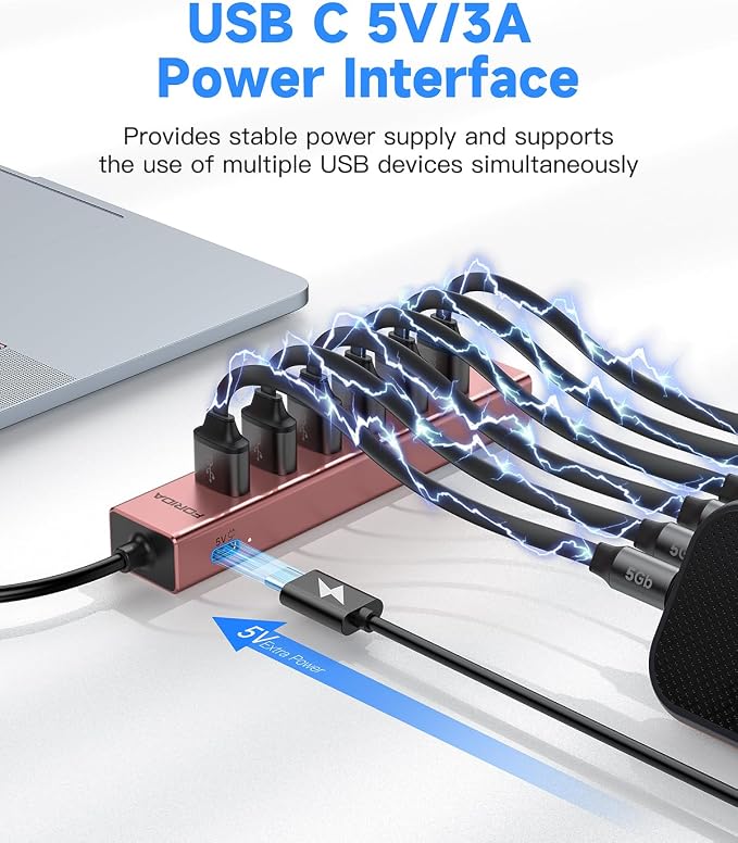 Aluminum USB 3.0 Adapter USB to Ethernet HUB - Image 4