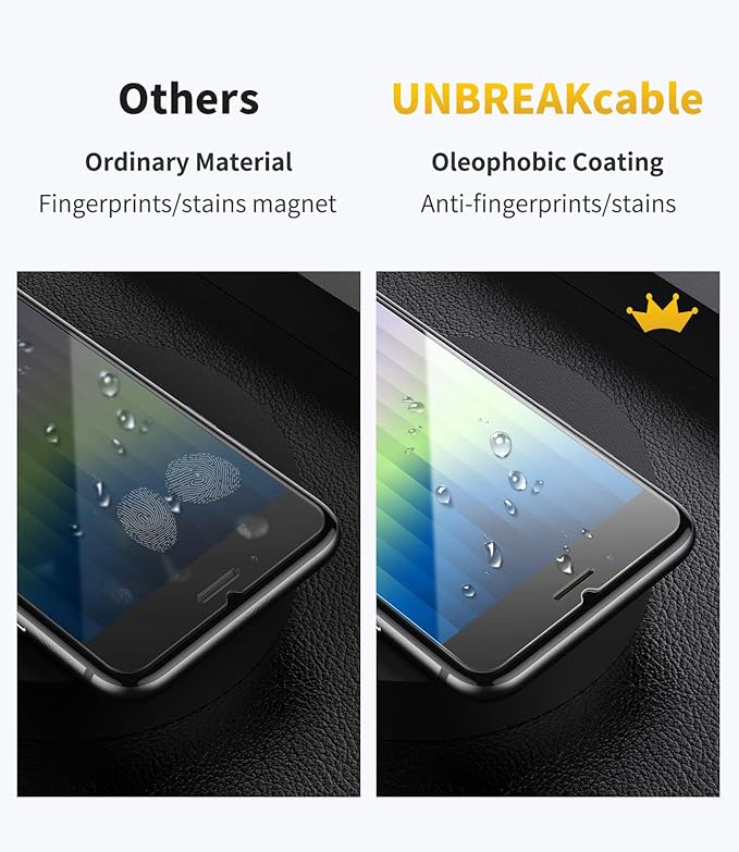 UNBREAKcable Protective Glass for iPhone SE 2022/2020, 2.5D Double Defense - Image 5