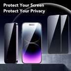 ESR 3 Pack for iPhone 14 Pro Privacy Screen Protector, Anti-spy Tempered-Glass - Image 2
