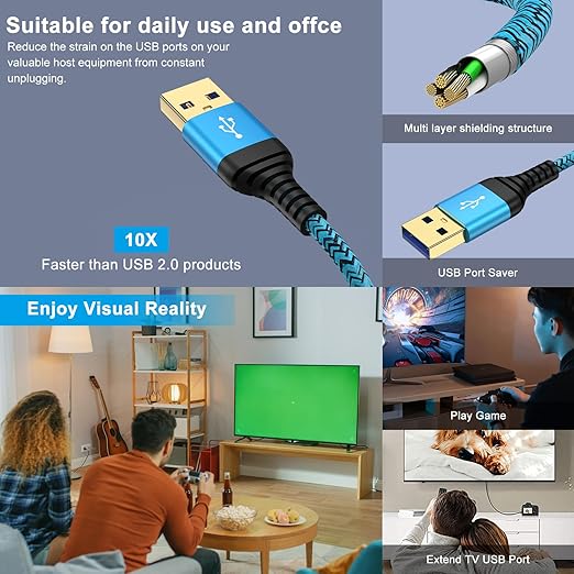 USB Extension Cable 6FT, Flash Drive, Hard Drive - Image 4