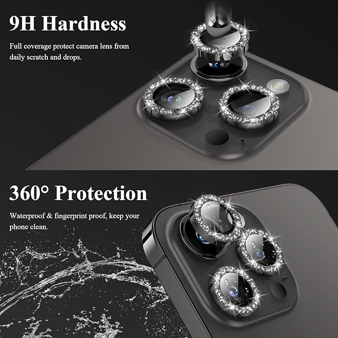 YWXTW Designed for iPhone 14 Pro/iPhone 14 Pro Max Camera Lens Protector Bling - Image 3
