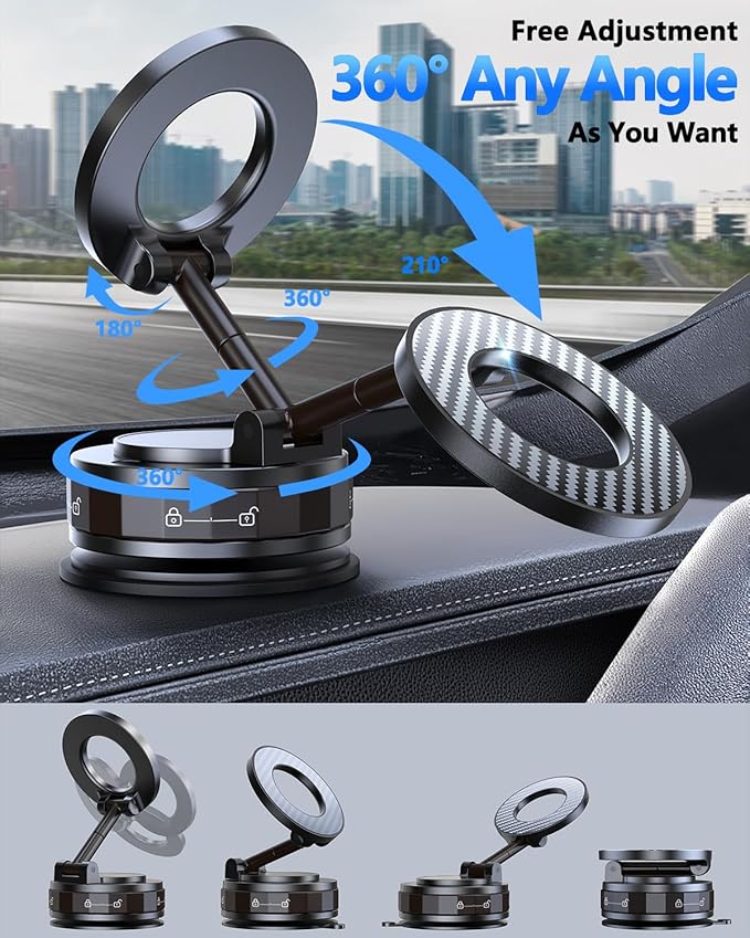 Vacuum Magnetic Car Phone Holder - Image 4