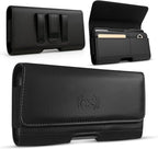 Leather Phone Holster for Men & Women, Horizontal Cell Phone Case by WirelessCity