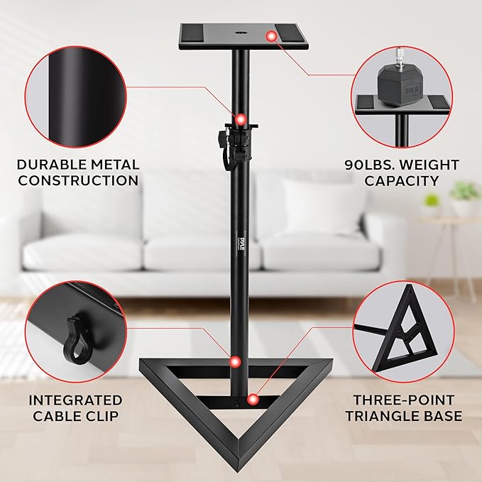 Pyle Speaker Stand Pair of Sound - Image 5