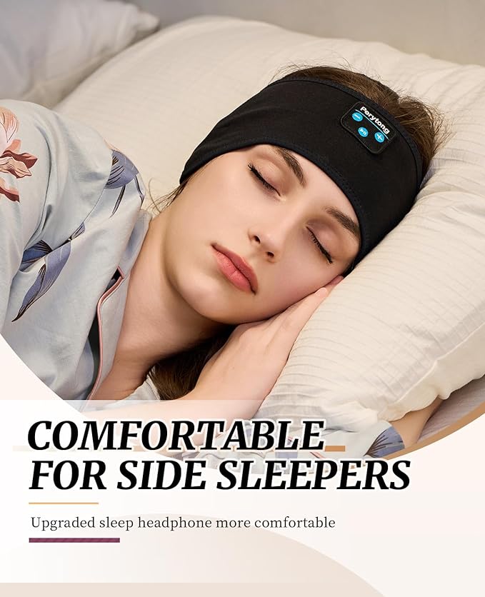 Perytong Sleep Headphones Bluetooth Headband Wireless Headphone Headband - Image 2