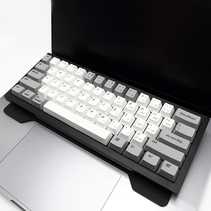 Kado Lift Riser Acrylic for External Keyboard, Frosted Surface Black, Office - Image 6