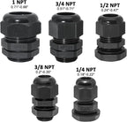20 Pcs Nylon Cable Gland Kit, IP68 Waterproof Adjustable Cord Grip Cable - Image 2
