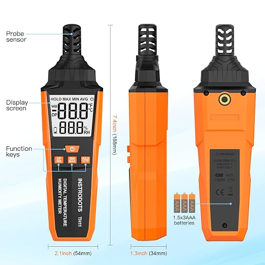 Temperature Humidity Meter, High Precision Digital Hygrometer - Image 7