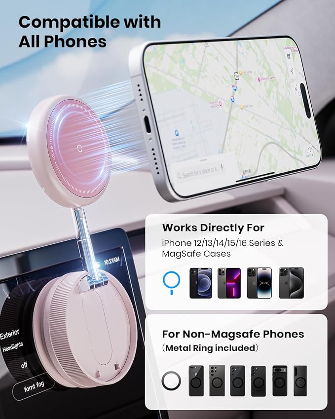 Upgraded 360° Vacuum Magnetic Car Phone Holder - Image 6