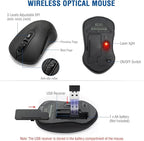 Wireless Keyboard and Mouse Combo, EDJO 2.4G Full-Sized Ergonomic Computer - Image 5