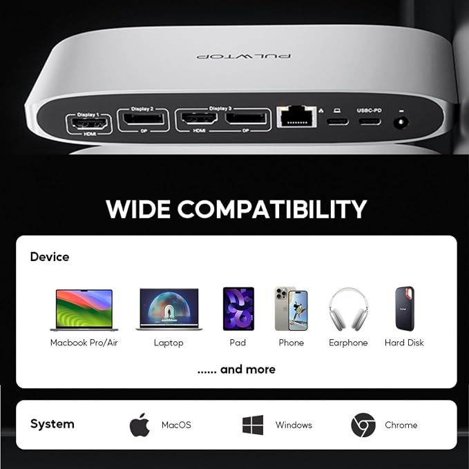Displaylink Docking Station, Triple Display DisplayLink Dock - Image 8