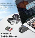VIENON 5-Port USB 3.0 Hub with SD TF Card Reader, USB Extender Adapter with - Image 3