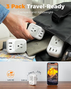 US to UK Plug Adapter 3 Pack, TESSAN Type G Adapter - Image 5