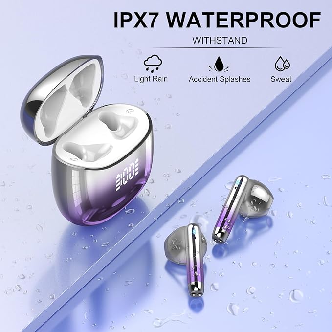 Wireless Earbuds, IPX7 Waterproof Bluetooth 5.4 Earphones in-Ear Earbuds - Image 7