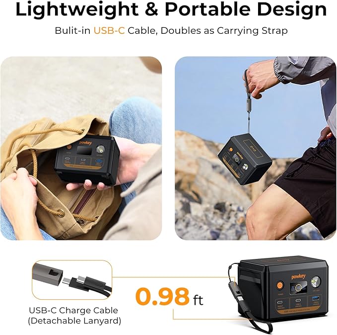 powkey Laptop Power Station 30000mAh 100W Portable Charger PD 3.0 Fast Charging - Image 5