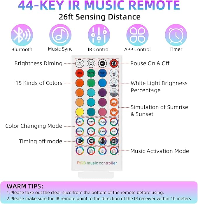 RGBZONE Bluetooth RGB LED Controller, 4-PIN Smart Music LED Strip Lights - Image 2