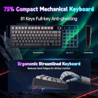 LEOBOG x Aula F75 MAX Wireless Gaming Keyboard w/Smart Display & Knob, 75% Hot - Image 5