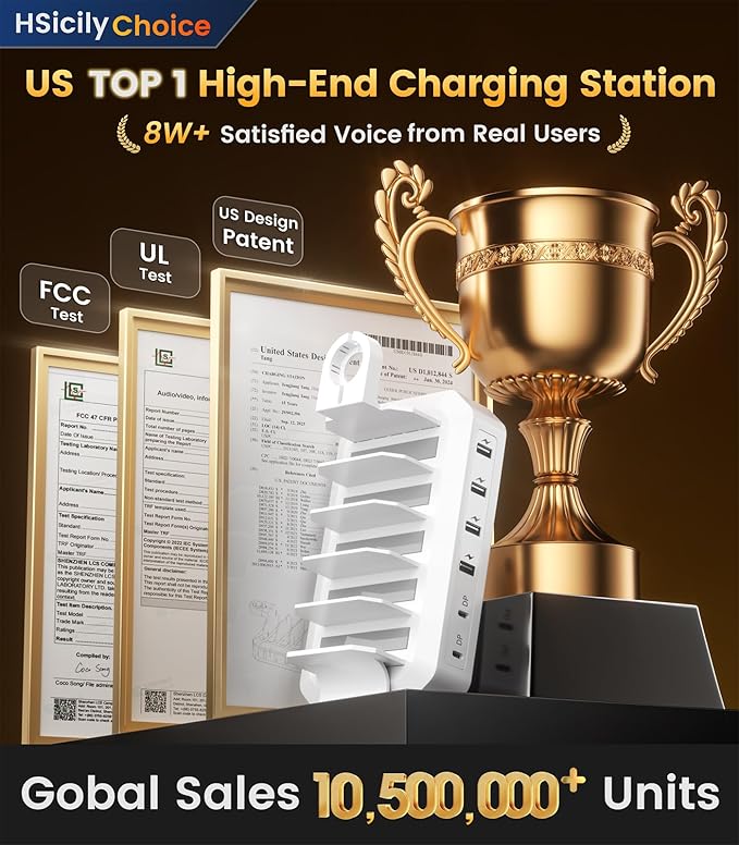 95W Fast Charging Station for Multiple Devices【UL & FCC Certified Safer - Image 2