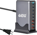 440W USB C Fast Charger Block, 8 Port Charging Station, GaN Ⅲ Multi Port by Perhanmm